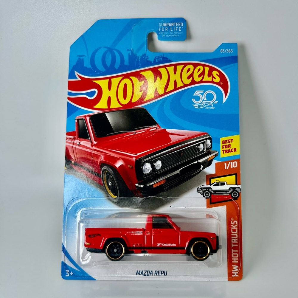 Hot Wheels HW Hot Trucks Mazda Repu Red w/ ST8s NEW 2018 1/10 Yokahama 204/365